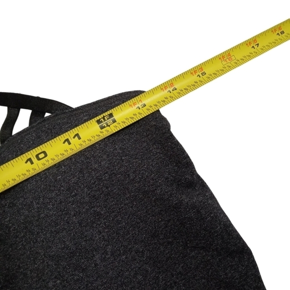 Hu-Nu Cross Back Black Grey Performance Exercise Workout Tank with Peplum SZ S - Picture 5 of 8